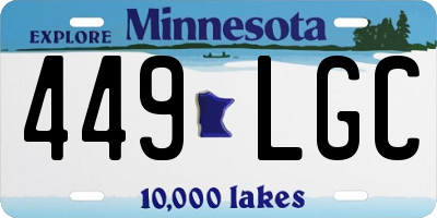MN license plate 449LGC