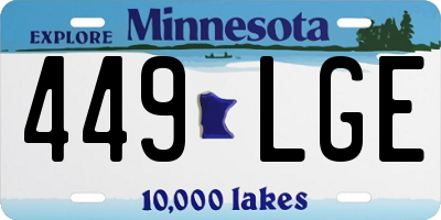 MN license plate 449LGE