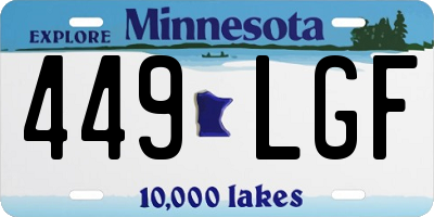 MN license plate 449LGF