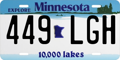 MN license plate 449LGH