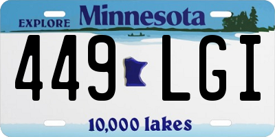 MN license plate 449LGI
