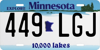 MN license plate 449LGJ
