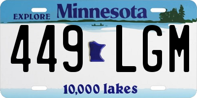 MN license plate 449LGM