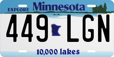 MN license plate 449LGN