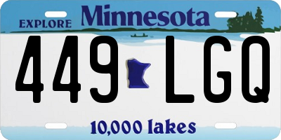 MN license plate 449LGQ