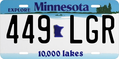 MN license plate 449LGR