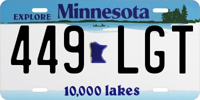 MN license plate 449LGT
