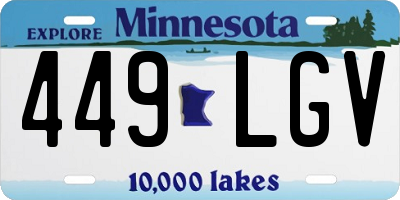 MN license plate 449LGV