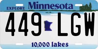 MN license plate 449LGW
