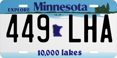 MN license plate 449LHA