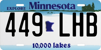 MN license plate 449LHB