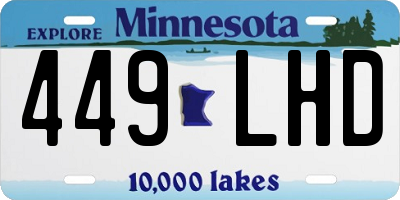 MN license plate 449LHD
