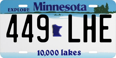 MN license plate 449LHE