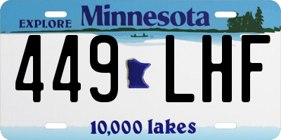 MN license plate 449LHF