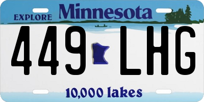 MN license plate 449LHG