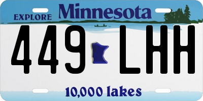 MN license plate 449LHH