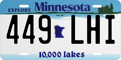 MN license plate 449LHI
