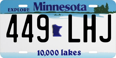 MN license plate 449LHJ