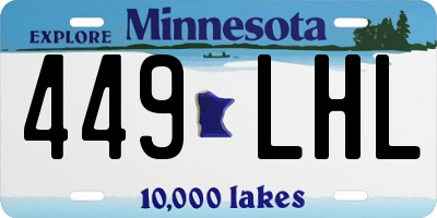 MN license plate 449LHL