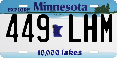 MN license plate 449LHM