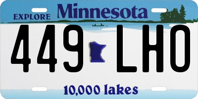 MN license plate 449LHO