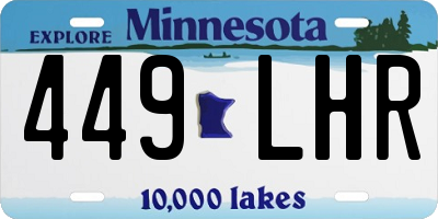 MN license plate 449LHR
