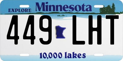 MN license plate 449LHT