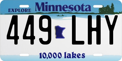 MN license plate 449LHY
