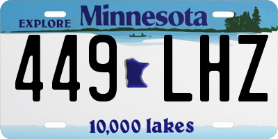 MN license plate 449LHZ