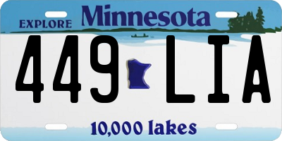 MN license plate 449LIA