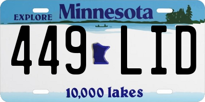 MN license plate 449LID