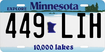 MN license plate 449LIH