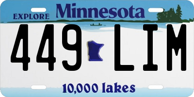MN license plate 449LIM