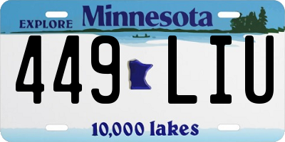MN license plate 449LIU