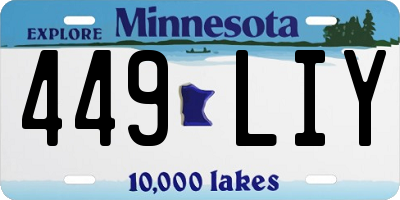 MN license plate 449LIY