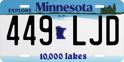 MN license plate 449LJD