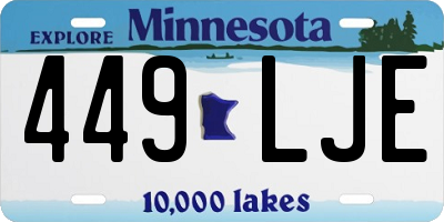 MN license plate 449LJE