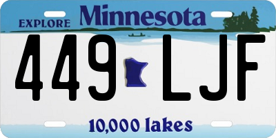 MN license plate 449LJF