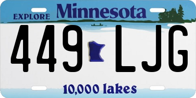 MN license plate 449LJG