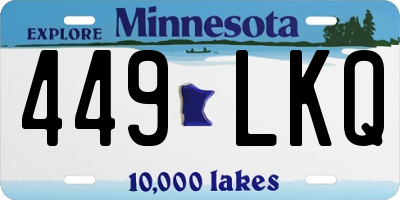 MN license plate 449LKQ