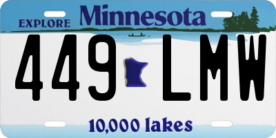 MN license plate 449LMW