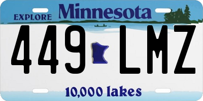MN license plate 449LMZ