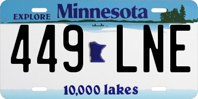 MN license plate 449LNE