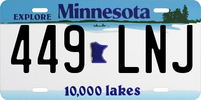 MN license plate 449LNJ