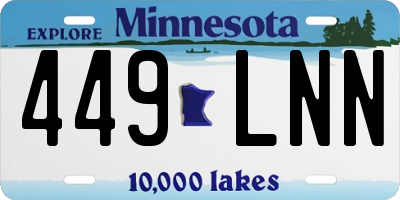 MN license plate 449LNN
