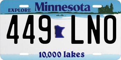 MN license plate 449LNO