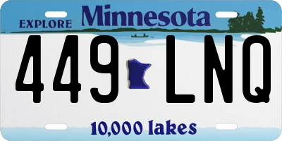 MN license plate 449LNQ