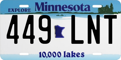 MN license plate 449LNT