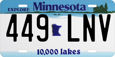 MN license plate 449LNV