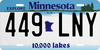MN license plate 449LNY